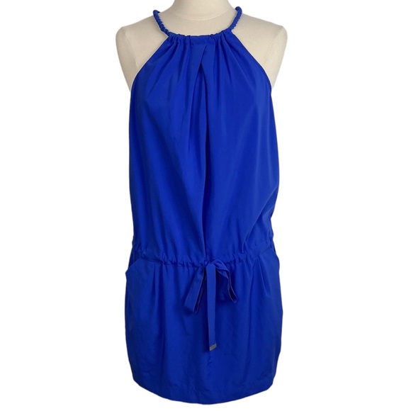 Rachel Roy Blue Drop Waist Halter Mini Dress - Picture 12 of 12